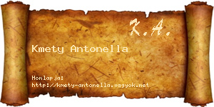 Kmety Antonella névjegykártya